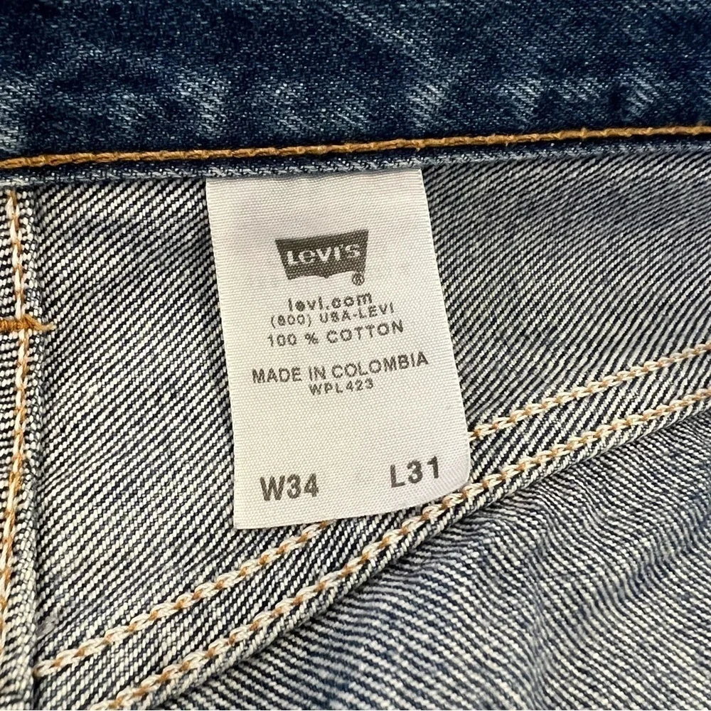 Levi Levi’s Men 34x31 Blue Denim Jeans 501 XX VTG Vintage Cotton Button Pants,
